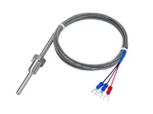 Stainless steel threaded waterproof temperature sensor probe