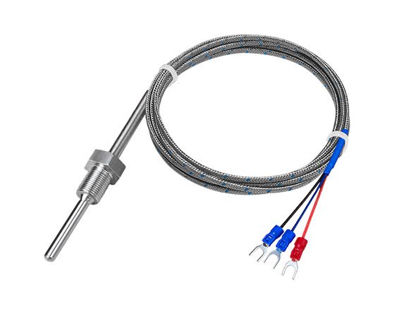 Stainless steel threaded waterproof temperature sensor probe